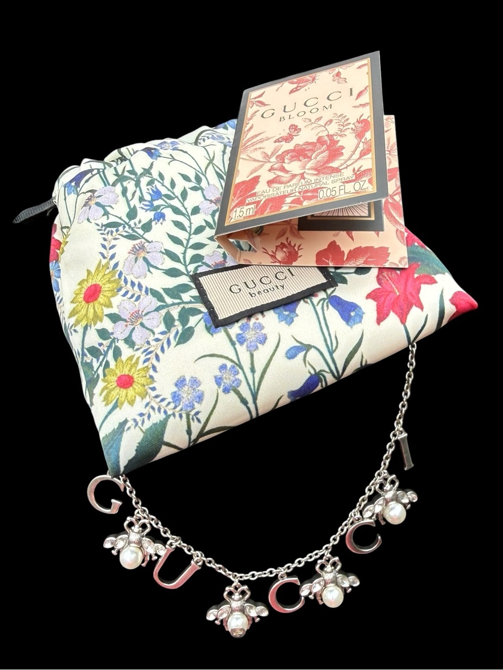 Upcycled Gucci Elegant Silver Charm Necklace Bundle